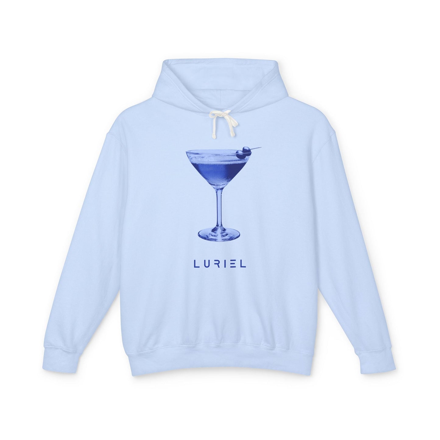 Hoodie Blue Martini Unisex 100% Cotton Hooded Sweatshirt