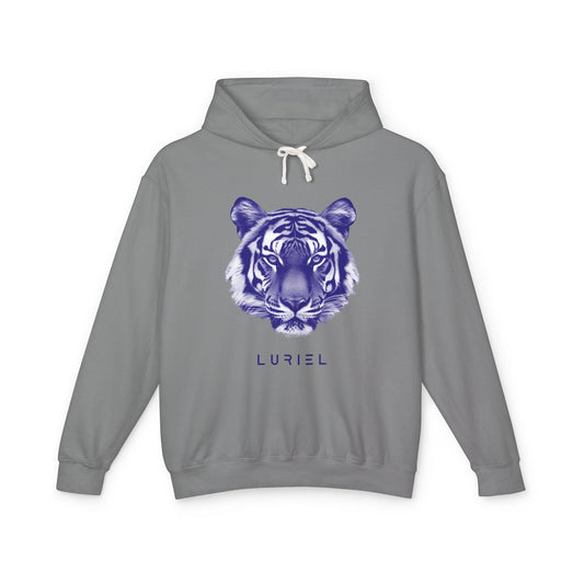Hoodie Grey / S Blue Tiger Unisex Lightweight Hooded Sweatshirt