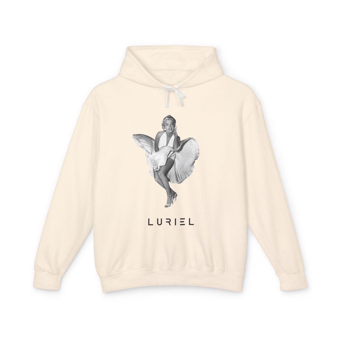 Hoodie Ivory / S Glam 100% Cotton Hooded Sweatshirt