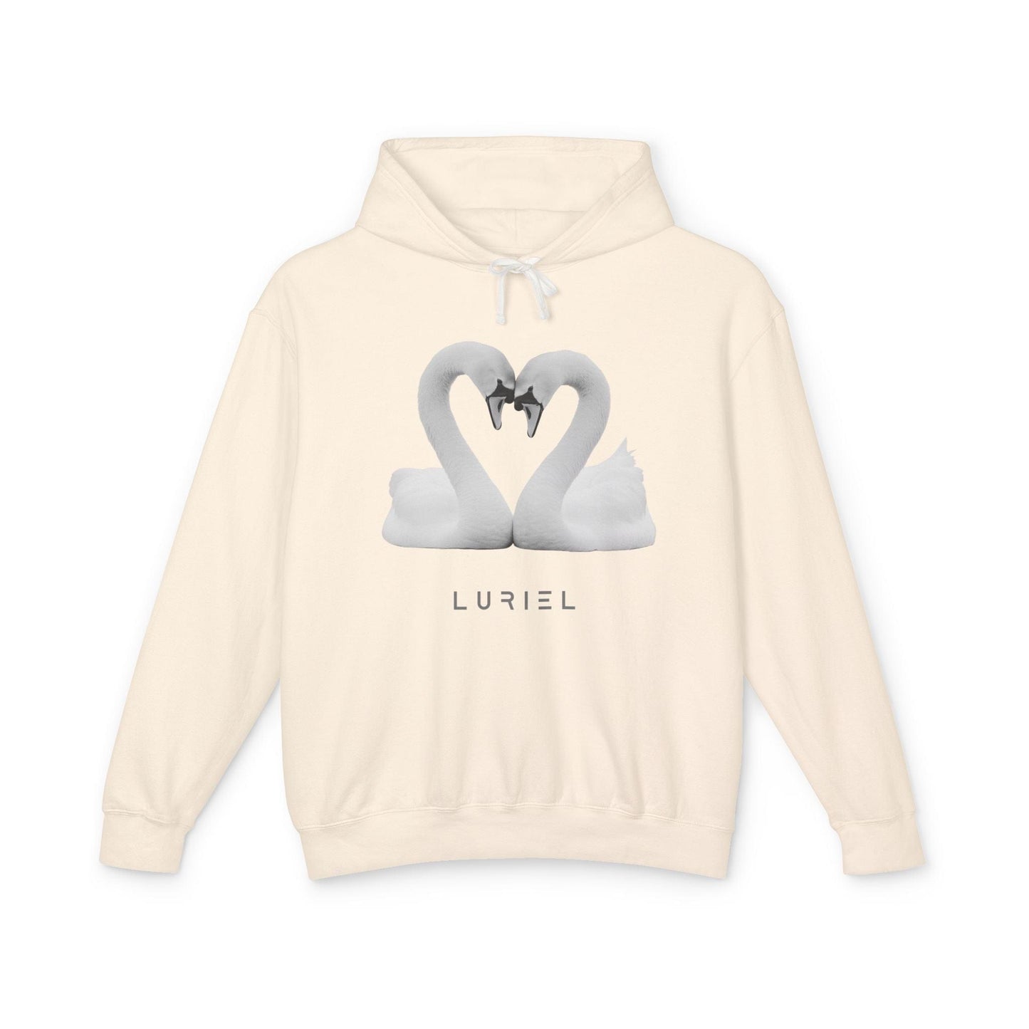 Hoodie Ivory / S Love, Love, Love 100% Cotton Hooded Sweatshirt