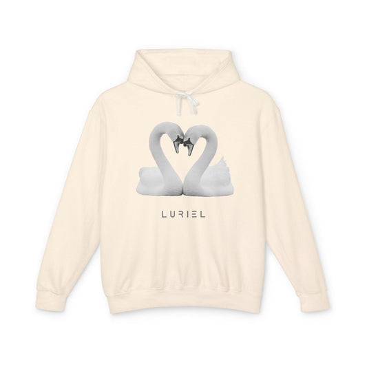 Hoodie Ivory / S Love, Love, Love 100% Cotton Hooded Sweatshirt