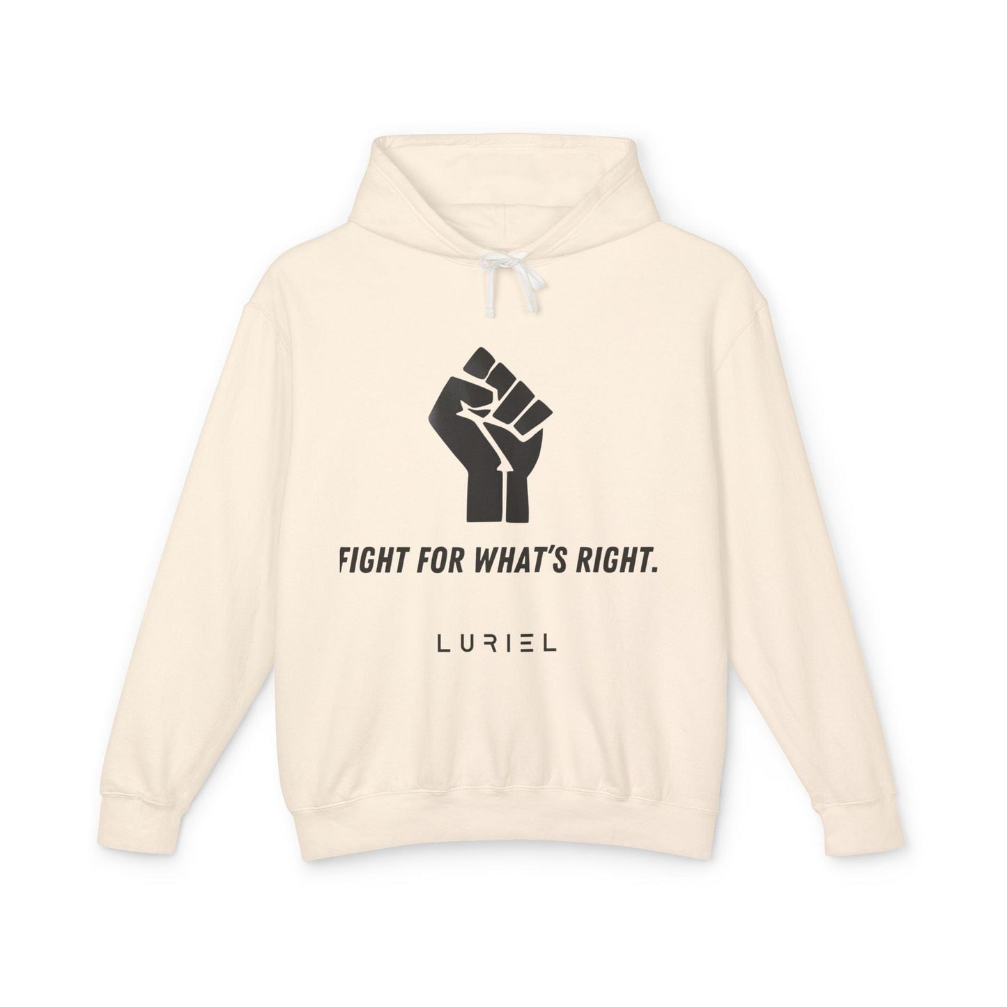 Hoodie Ivory / S Never Give Up Unisex 100% Cotton Hooded Sweatshirt