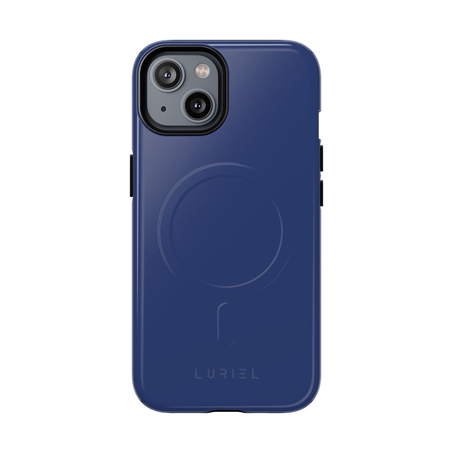 Phone Case iPhone 14 / Glossy Rhino Grey Blue Tough Magsafe Case
