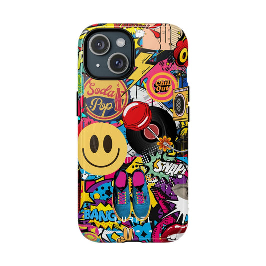 Phone Case iPhone 15 / Glossy Comic Tough Magsafe Case