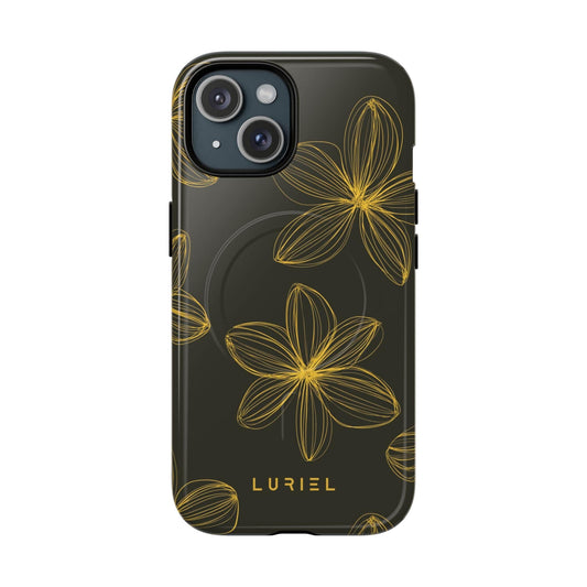 Phone Case iPhone 15 / Glossy Floral Aesthetic Tough Magsafe Case