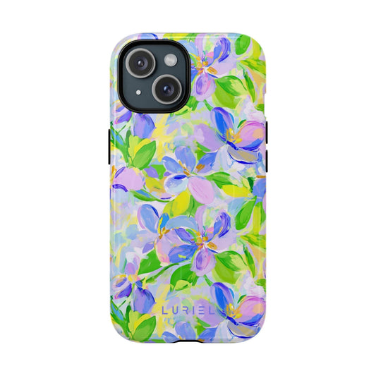 Phone Case iPhone 15 / Glossy Floral Breeze Tough Magsafe Case