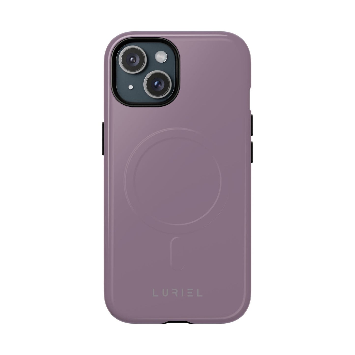 Phone Case iPhone 15 / Glossy Mobster Purple Grey Tough Magsafe Case