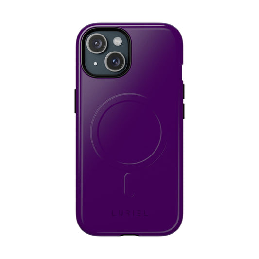 Phone Case iPhone 15 / Glossy Plum Purple Tough Magsafe Case