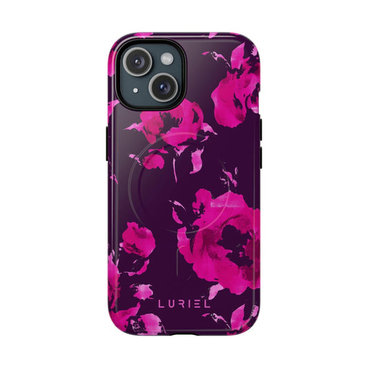 Phone Case iPhone 15 / Glossy Purple Love Tough Magsafe Case