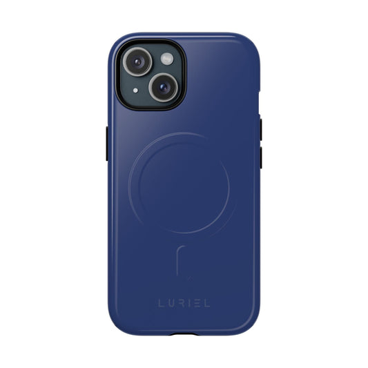 Phone Case iPhone 15 / Glossy Rhino Grey Blue Tough Magsafe Case