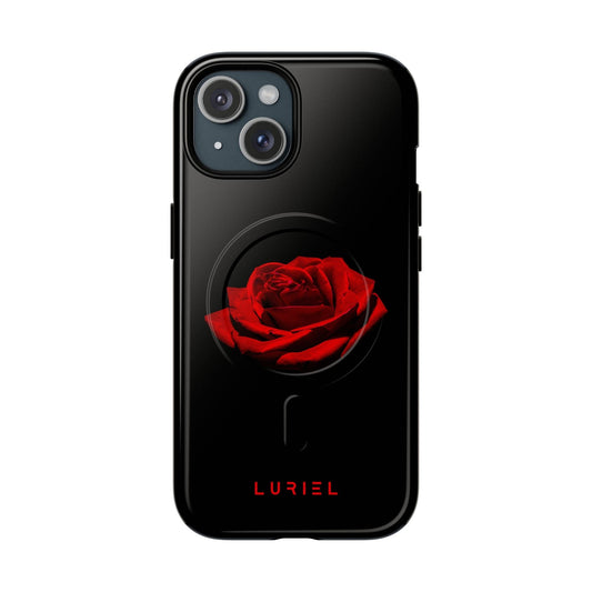 Phone Case iPhone 15 / Glossy Rose Rouge Tough Magsafe Case