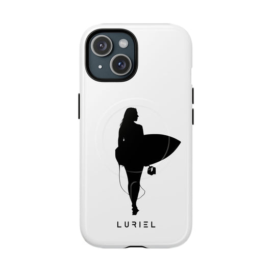 Phone Case iPhone 15 / Glossy Surfer Girl Tough Magsafe Case