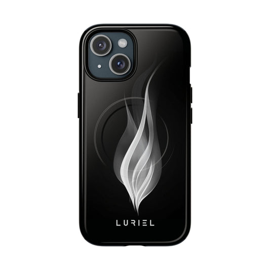 Phone Case iPhone 15 / Glossy White Flame Tough Magsafe Case