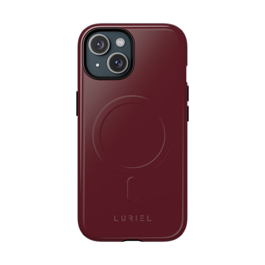 Phone Case iPhone 15 / Glossy Wine Berry Tough Magsafe Case