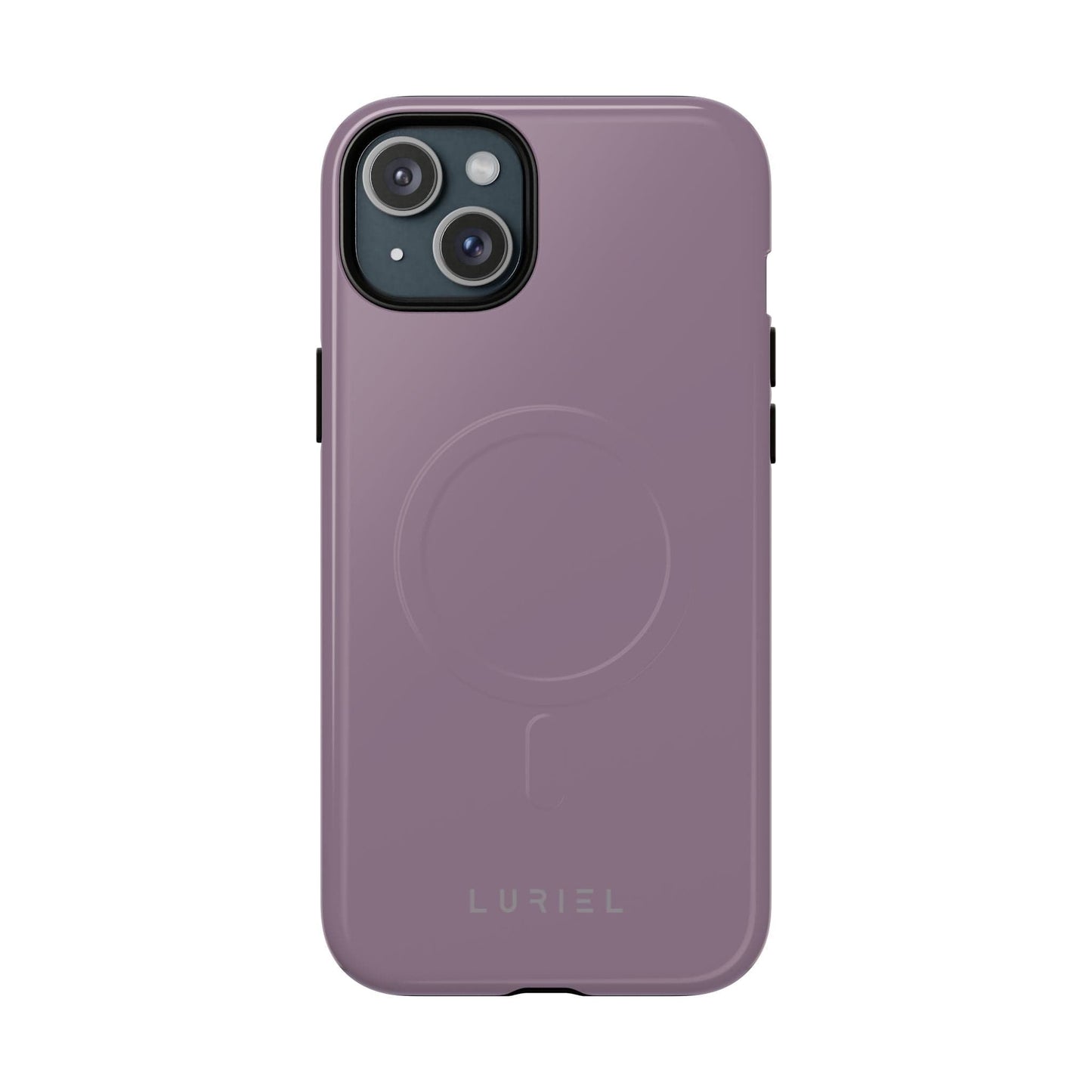 Phone Case iPhone 15 Plus / Glossy Mobster Purple Grey Tough Magsafe Case
