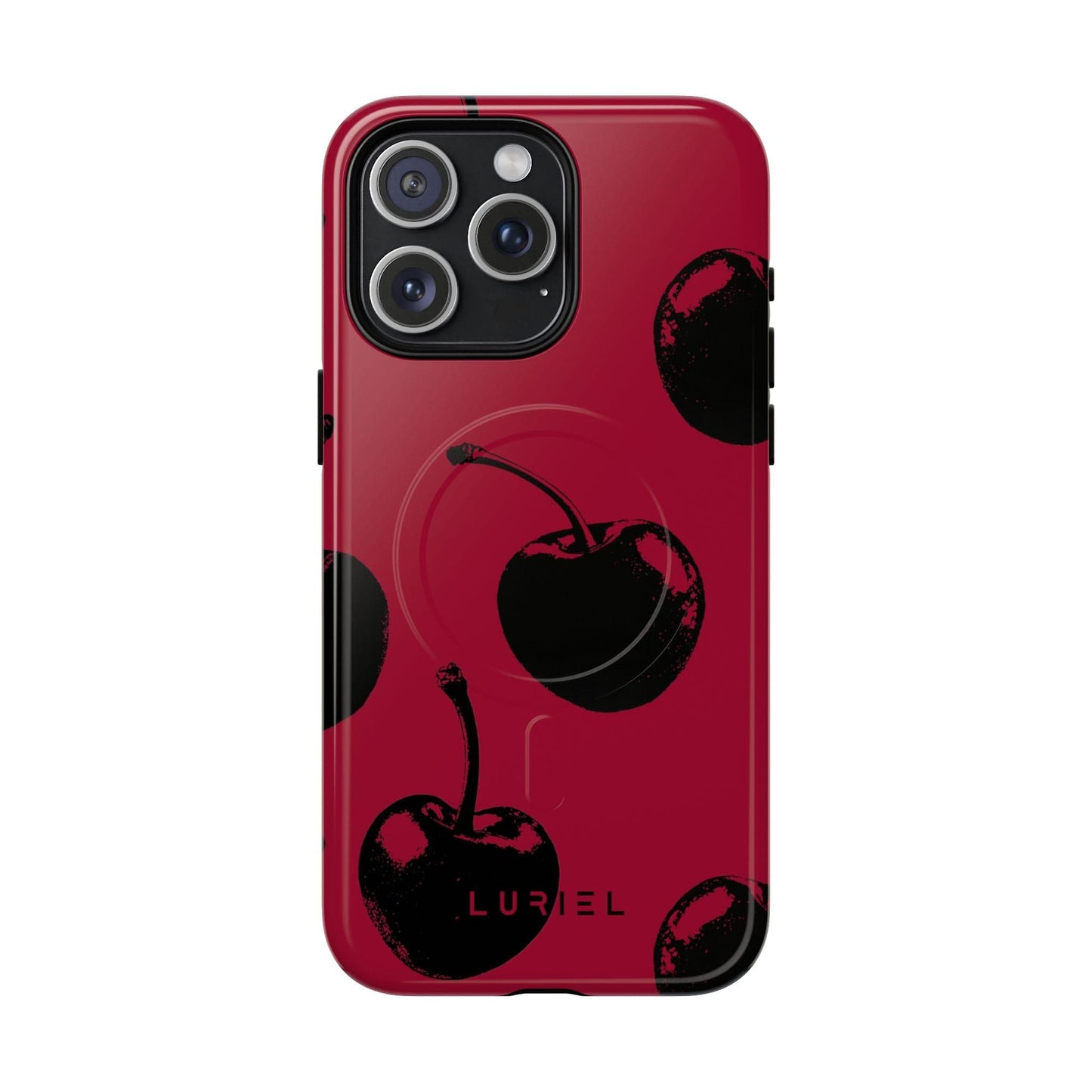 Phone Case iPhone 15 Pro Max / Glossy Cherries Tough Magsafe Case