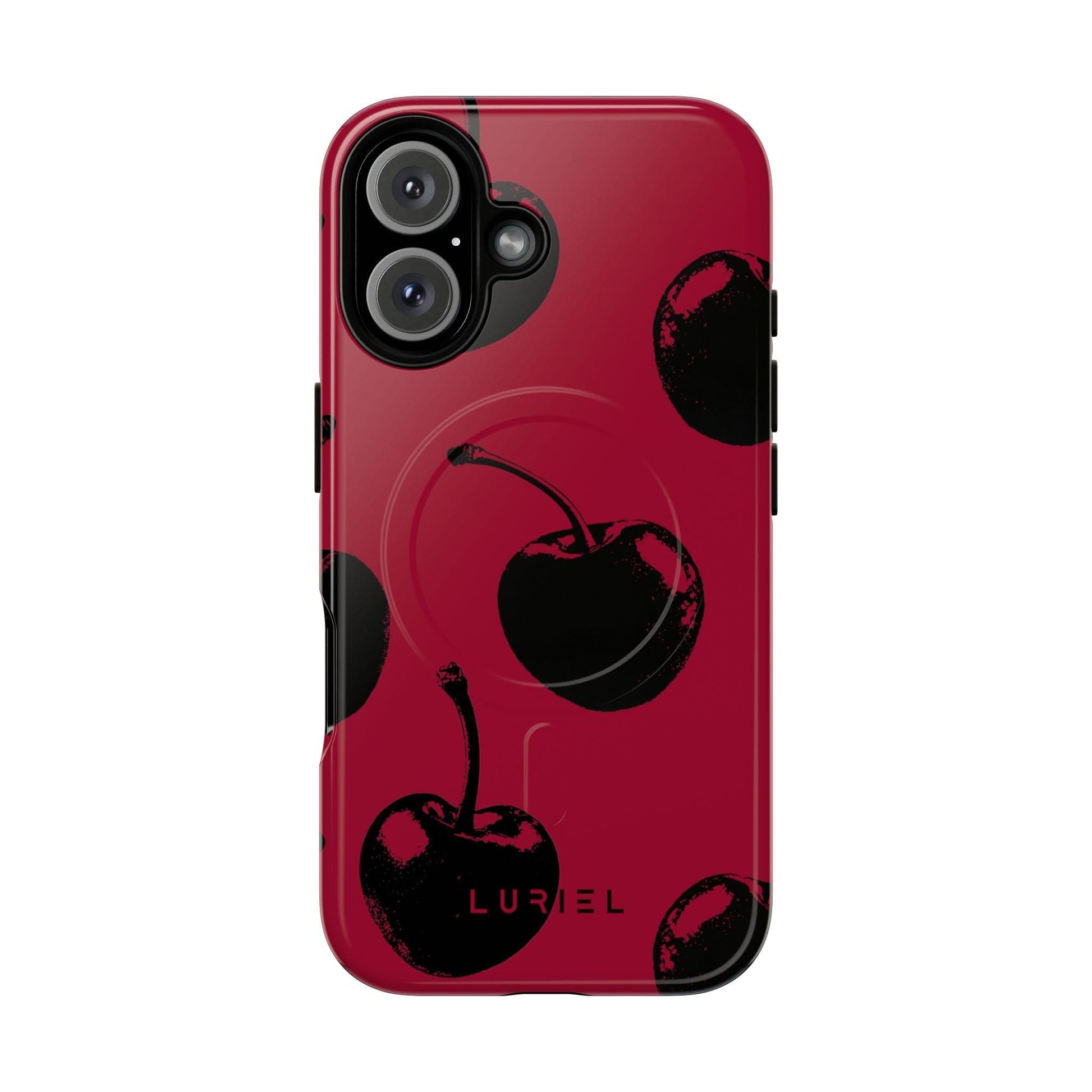 Phone Case iPhone 16 / Glossy Cherries Tough Magsafe Case
