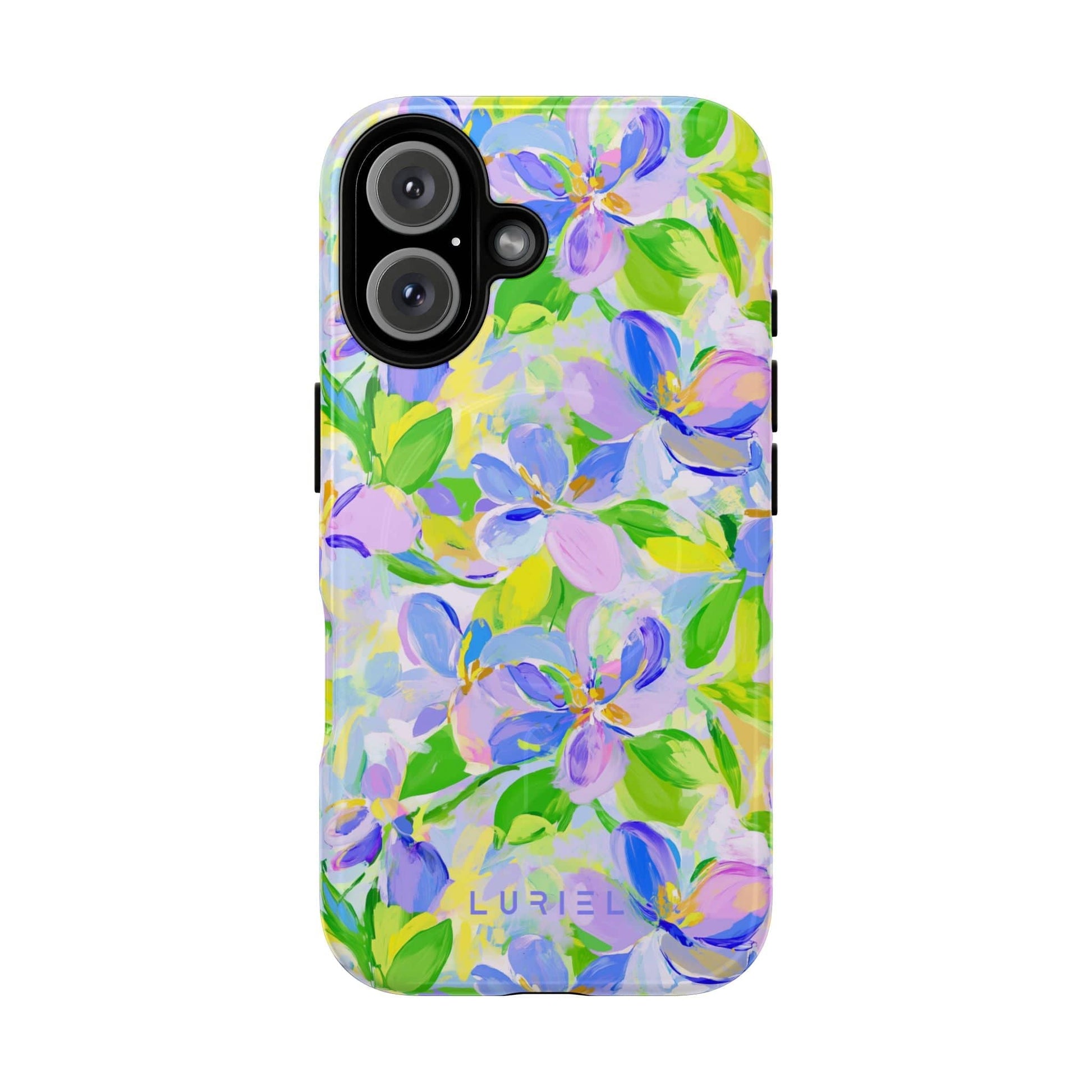 Phone Case iPhone 16 / Glossy Floral Breeze Tough Magsafe Case
