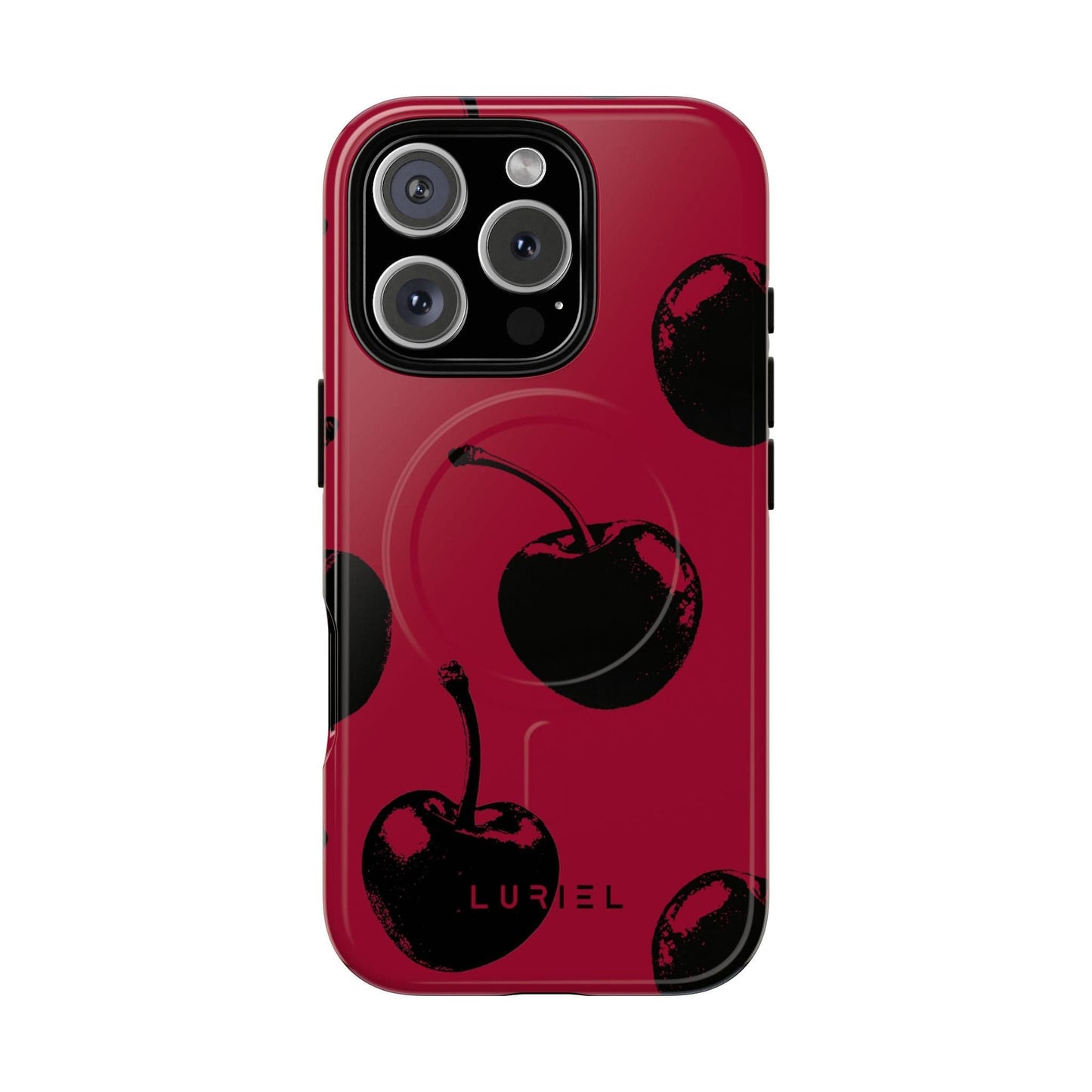 Phone Case iPhone 16 Pro / Glossy Cherries Tough Magsafe Case