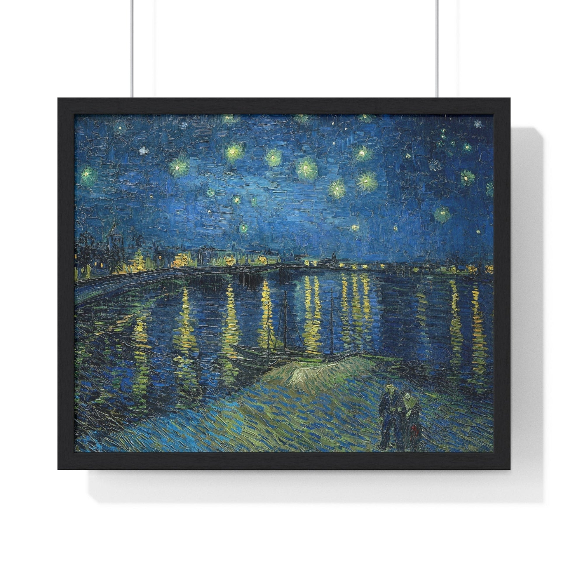 Poster 20" x 16" / Black Starry Night Over The Rhone Framed Print