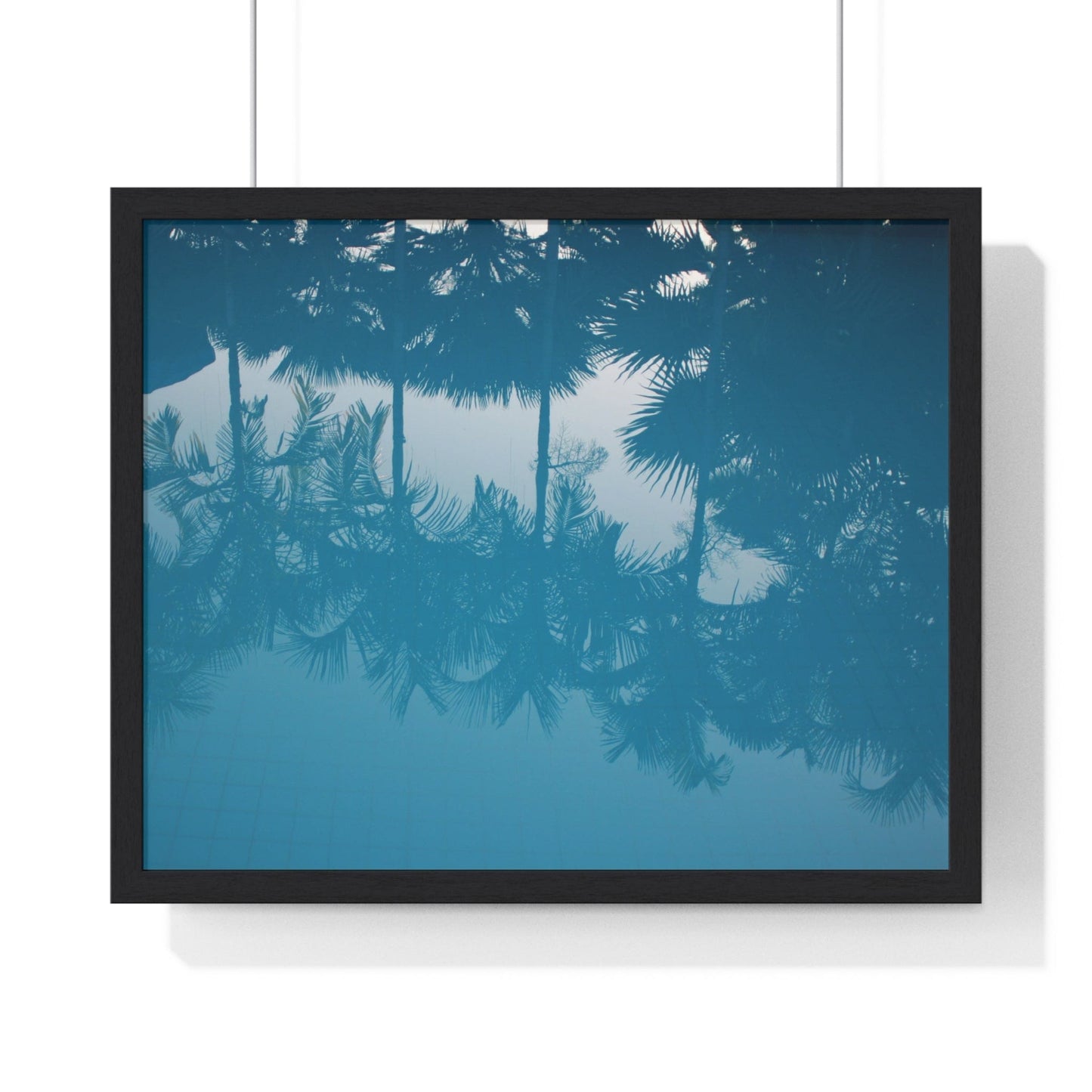 Poster 20" x 16" / Black Tree Shadow In A Pool Framed Print