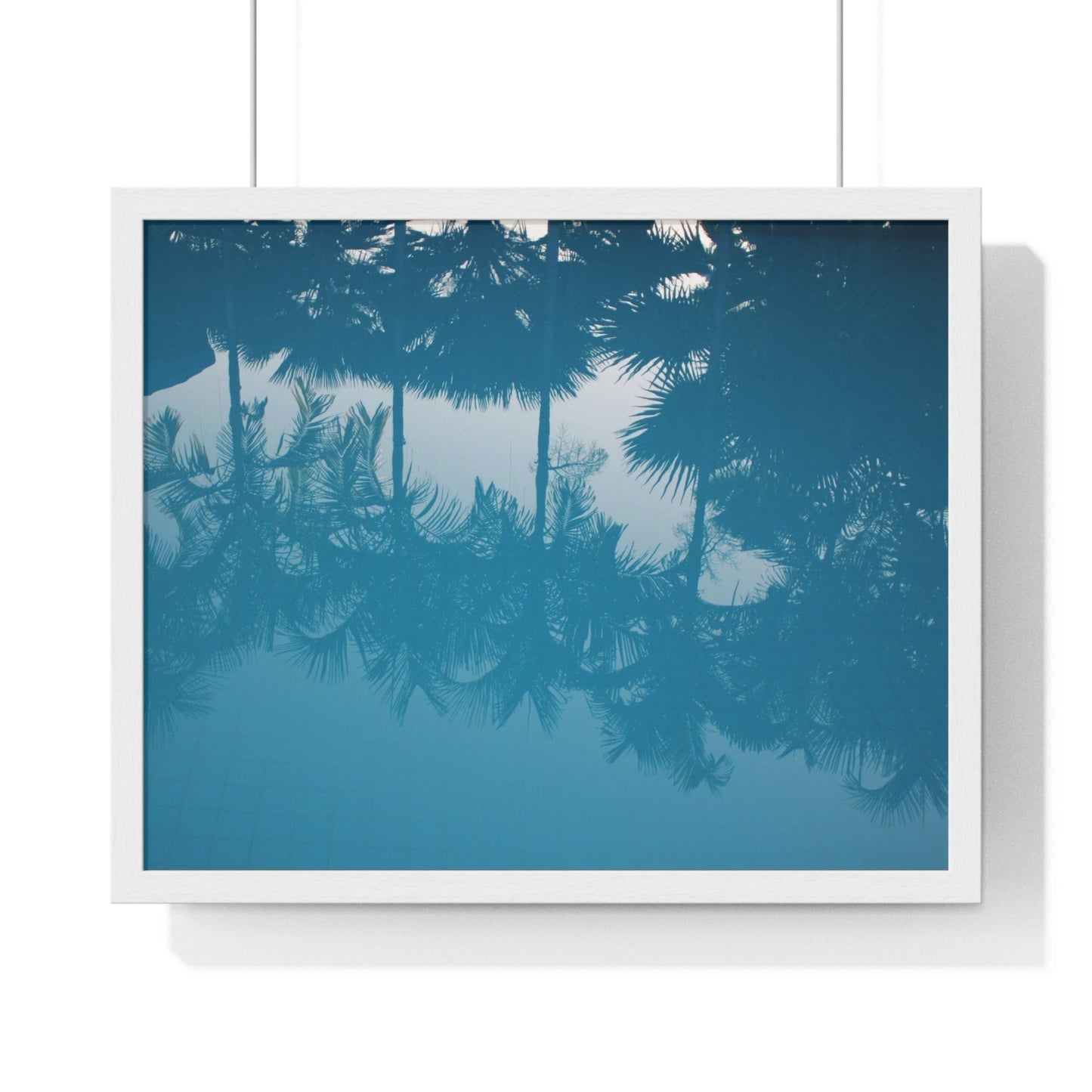 Poster 20" x 16" / White Tree Shadow In A Pool Framed Print