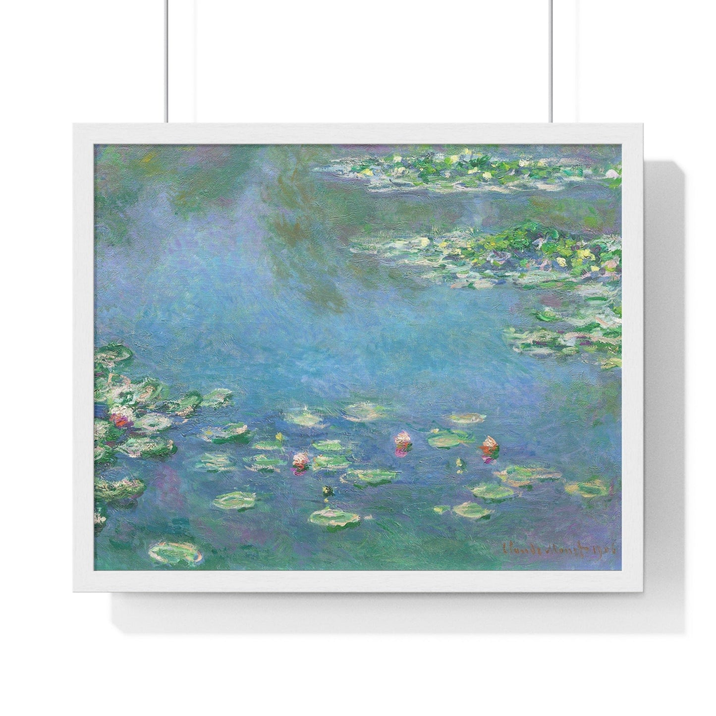 Poster 20" x 16" / White Water Lilies by Claude Monet, Framed Print
