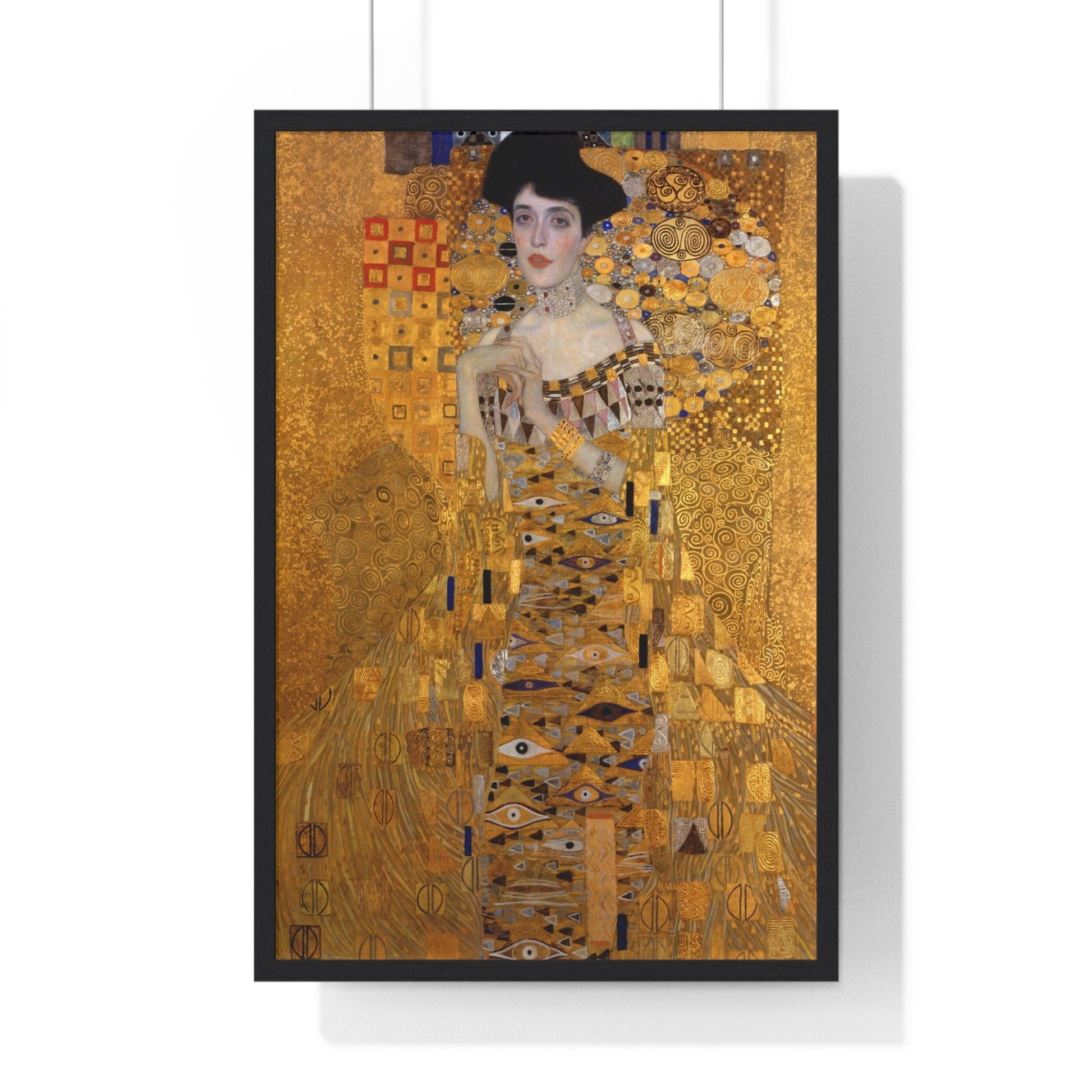 Poster 20" x 30" / Black Portrait of Adele Bloch-Bauer I, Gustav Klimt, Framed Print