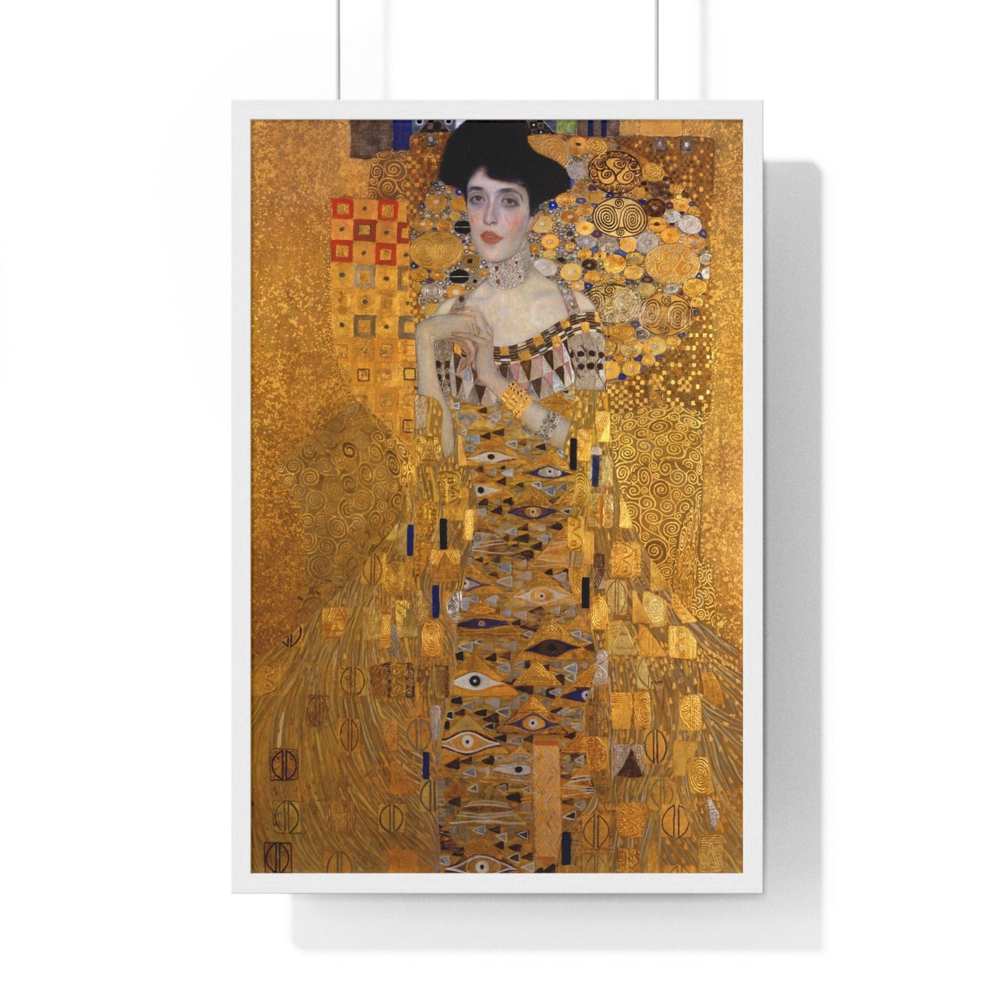 Poster 20" x 30" / White Portrait of Adele Bloch-Bauer I, Gustav Klimt, Framed Print