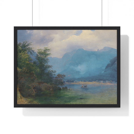 Poster 24″ x 18″ / Black Alpine landscape, Joseph Holzer, Framed Print