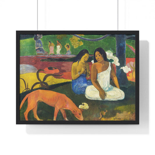 Poster 24″ x 18″ / Black Arearea (1892) by Paul Gauguin Framed Print