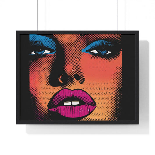 Poster 24″ x 18″ / Black California Girl At Sunset Framed Print