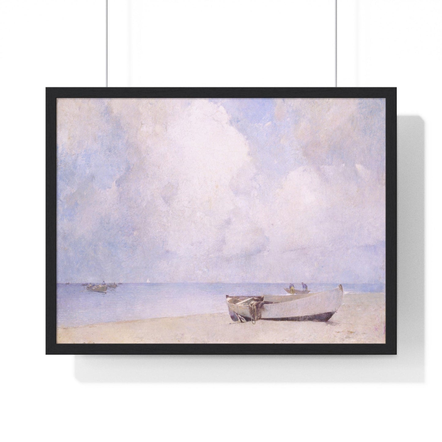 Poster 24″ x 18″ / Black The South Strand by Emil Carlsen, Framed Print