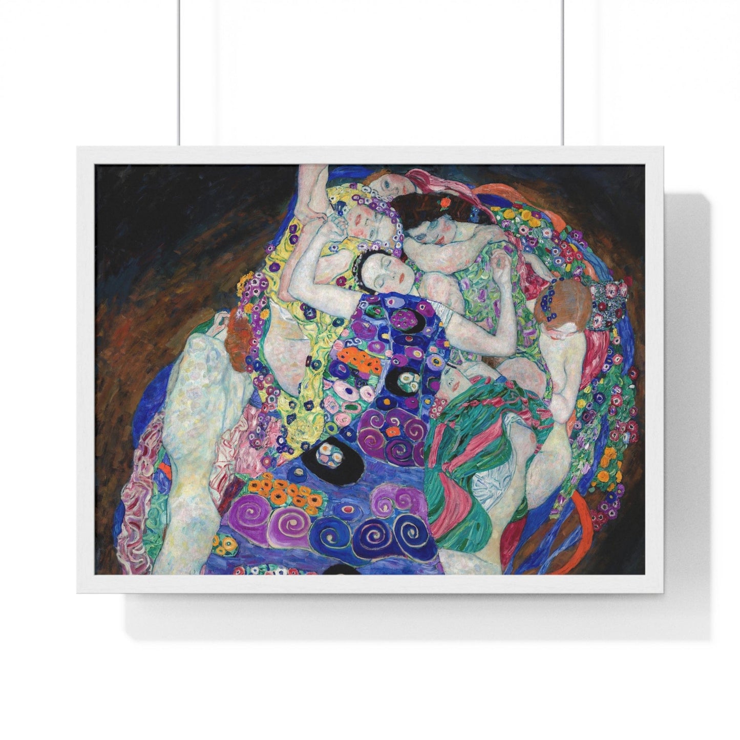 Poster 24″ x 18″ / White Gustav Klimt's The Virgin (1913), Framed Print