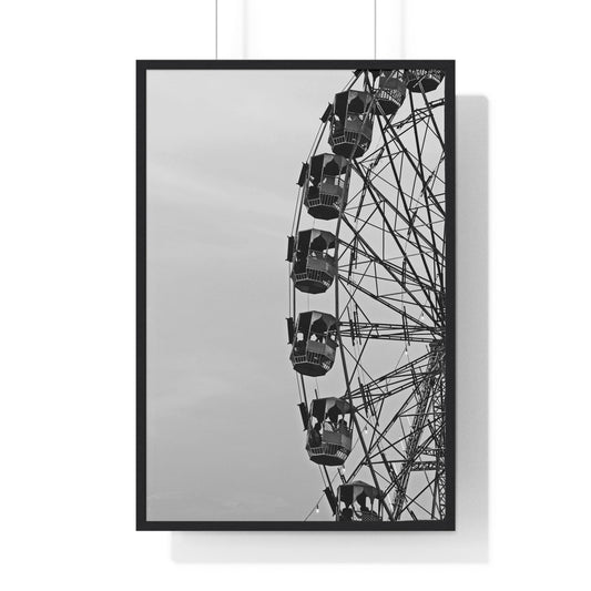 Poster 24″ x 36″ / Black Ferris Wheel Framed Print