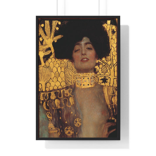 Poster 24″ x 36″ / Black Judith and the Head of Holofernes by Gustav Klimt, Framed Print