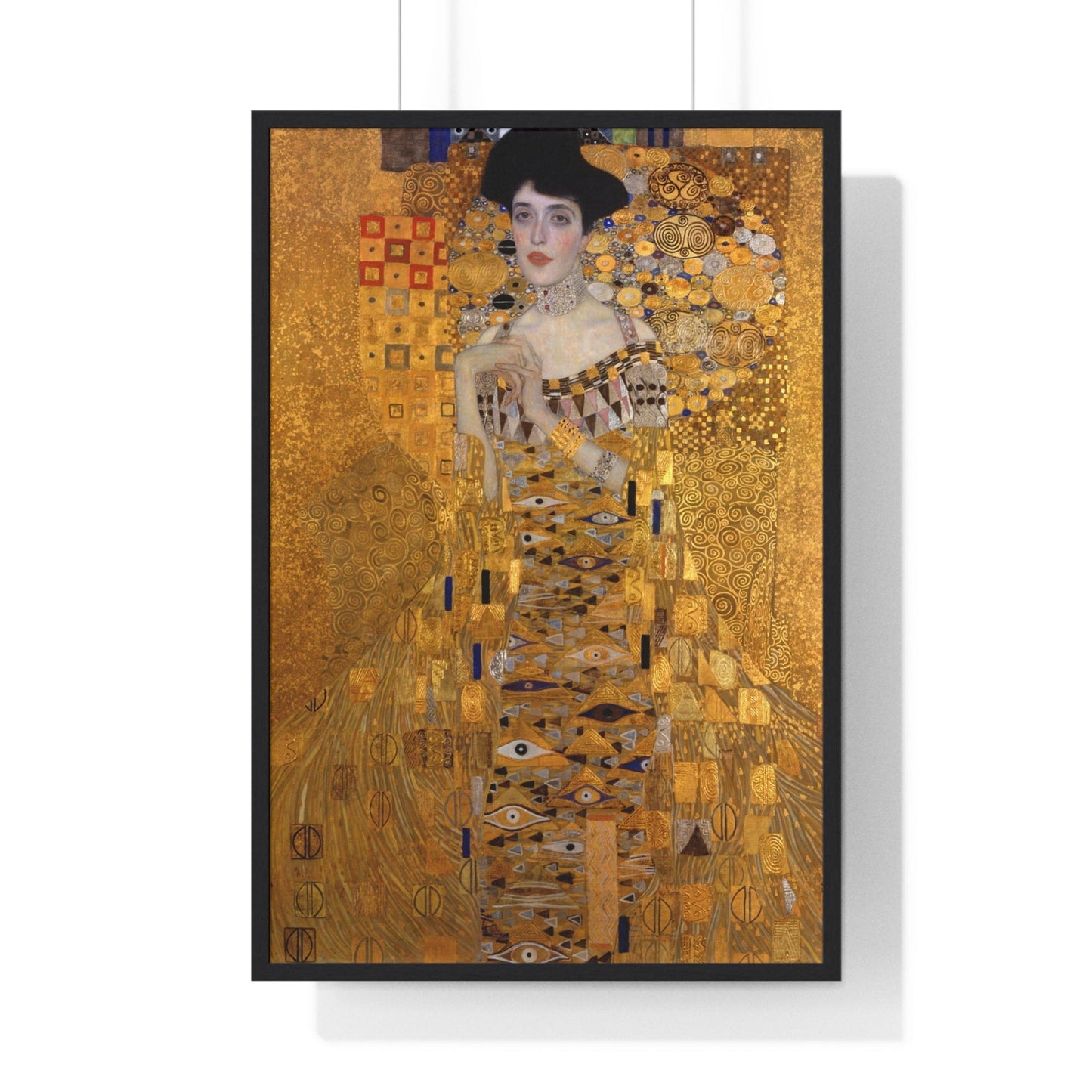 Poster 24″ x 36″ / Black Portrait of Adele Bloch-Bauer I, Gustav Klimt, Framed Print