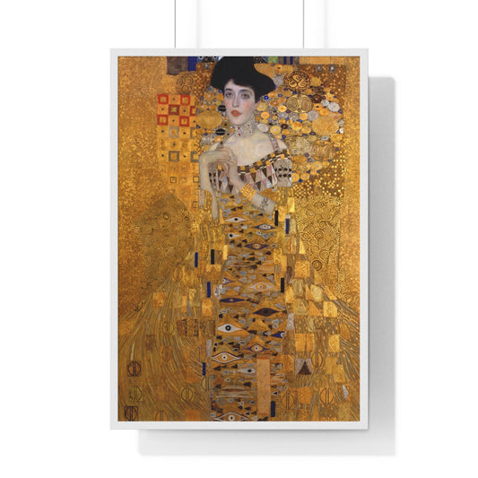 Poster 24″ x 36″ / White Portrait of Adele Bloch-Bauer I, Gustav Klimt, Framed Print