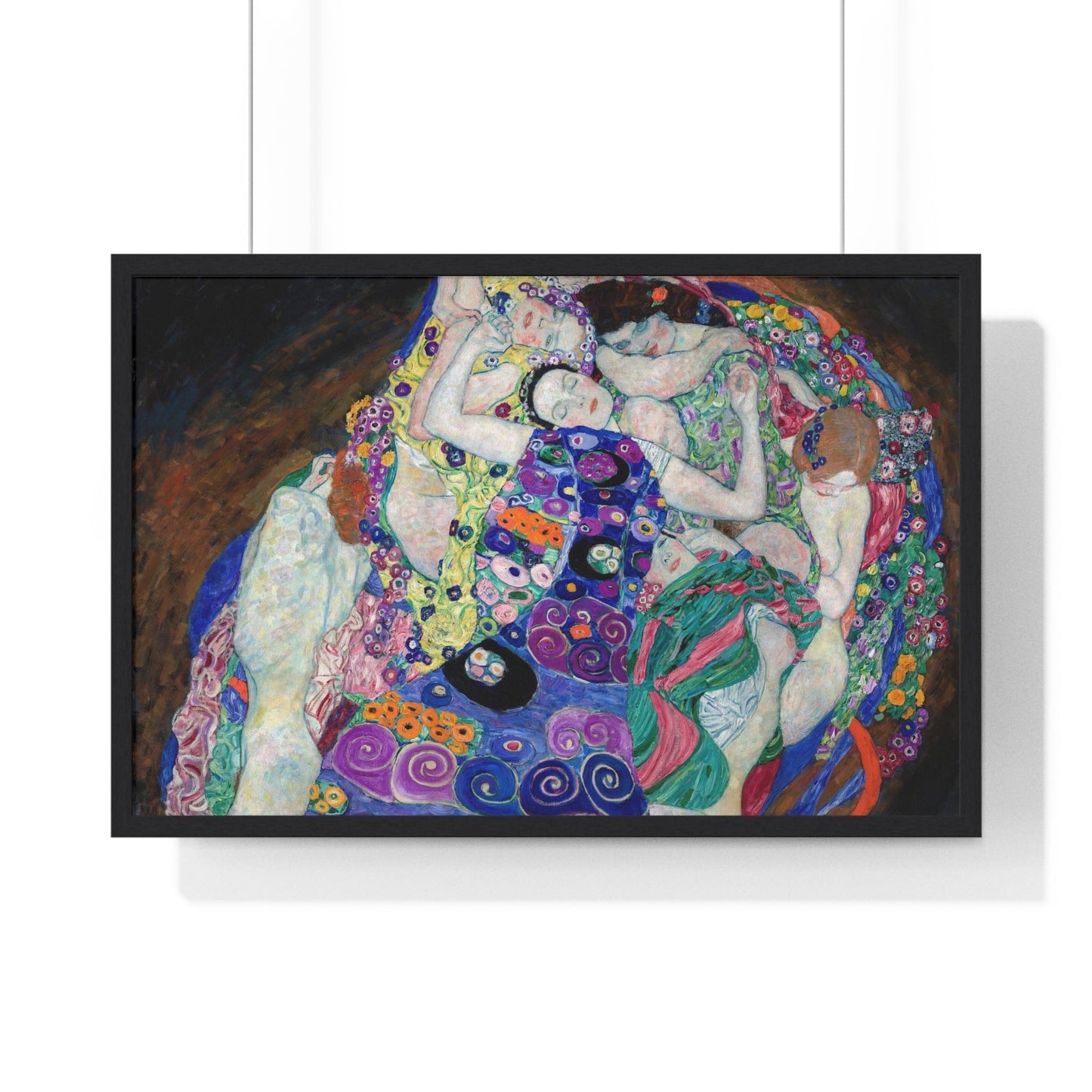 Poster 30" x 20" / Black Gustav Klimt's The Virgin (1913), Framed Print