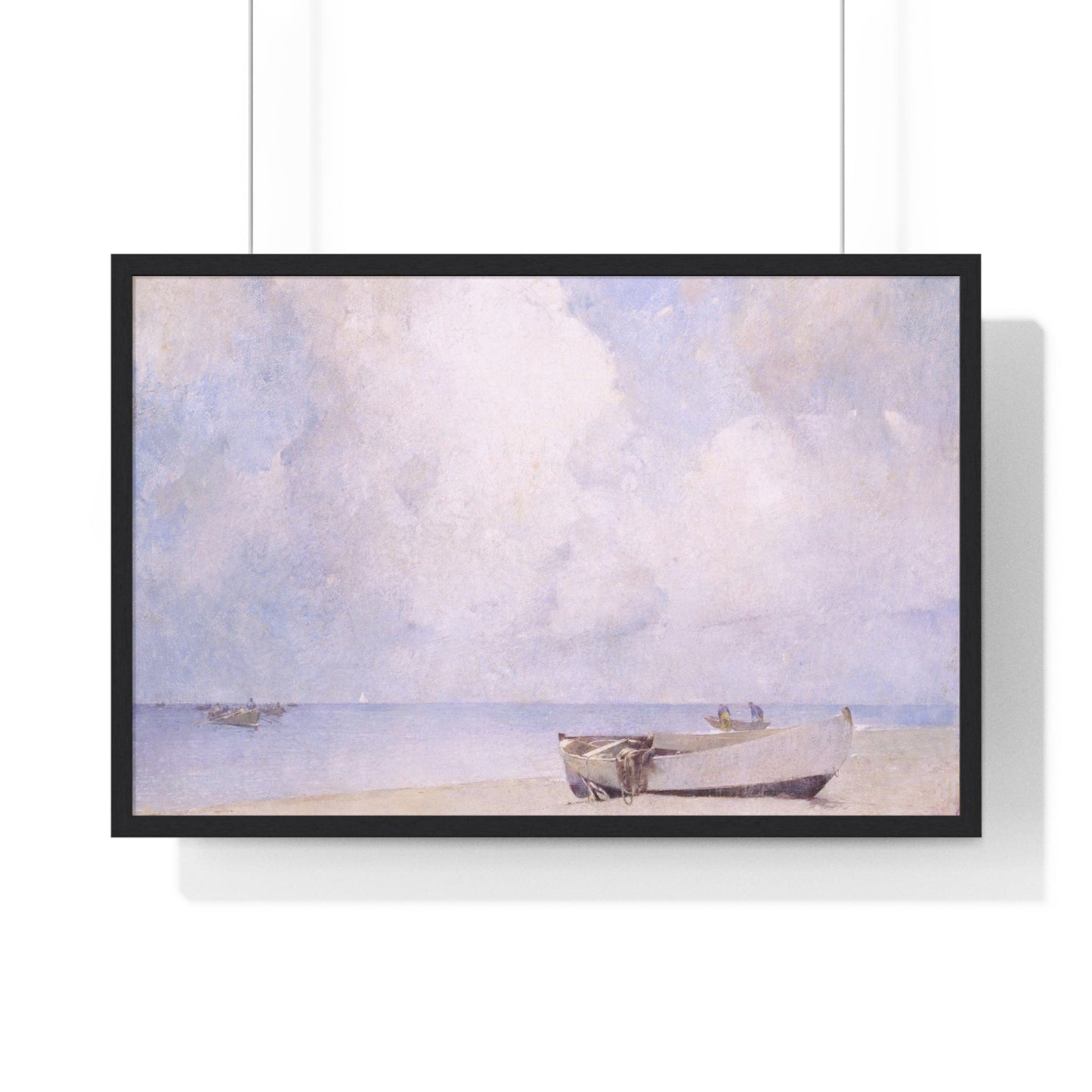 Poster 30" x 20" / Black The South Strand by Emil Carlsen, Framed Print
