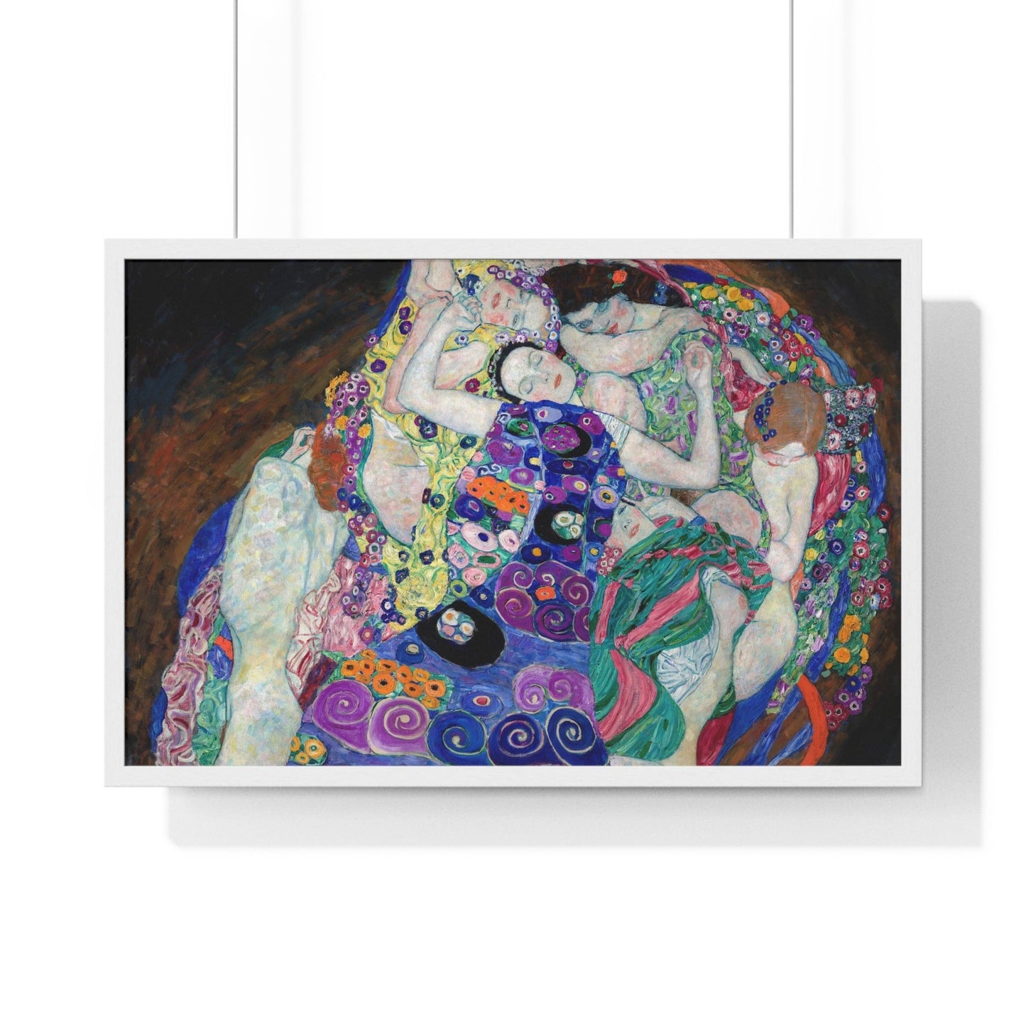 Poster 30" x 20" / White Gustav Klimt's The Virgin (1913), Framed Print
