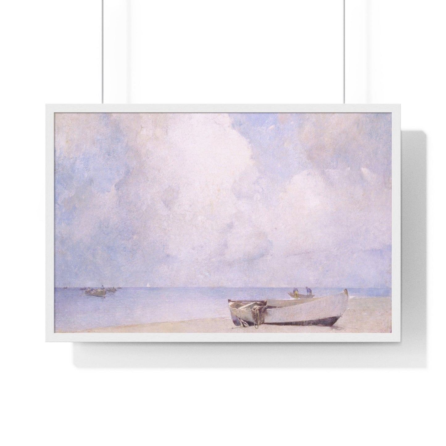 Poster 30" x 20" / White The South Strand by Emil Carlsen, Framed Print