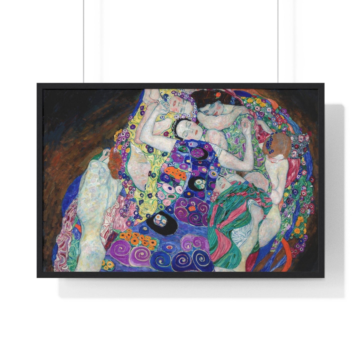 Poster 36″ x 24″ / Black Gustav Klimt's The Virgin (1913), Framed Print