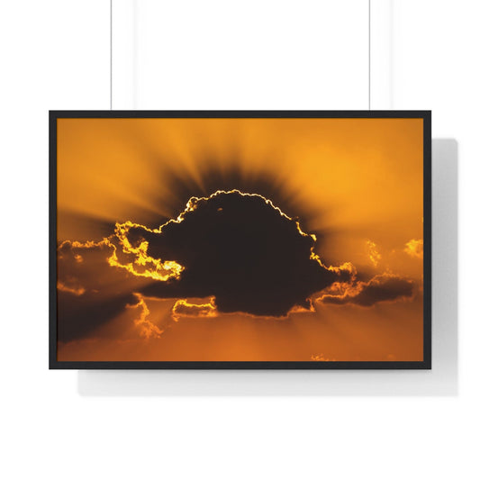 Poster 36″ x 24″ / Black Sunset, Framed Print