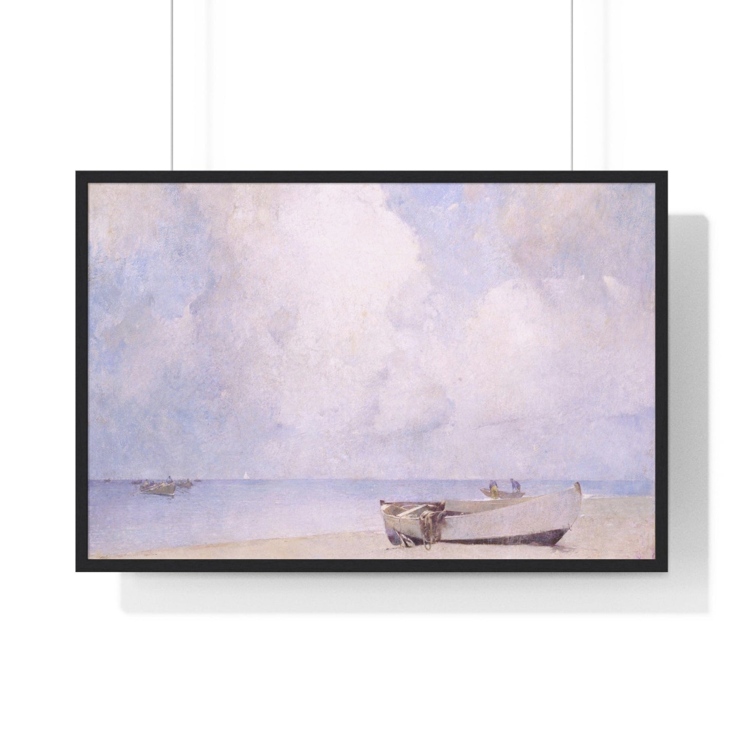 Poster 36″ x 24″ / Black The South Strand by Emil Carlsen, Framed Print