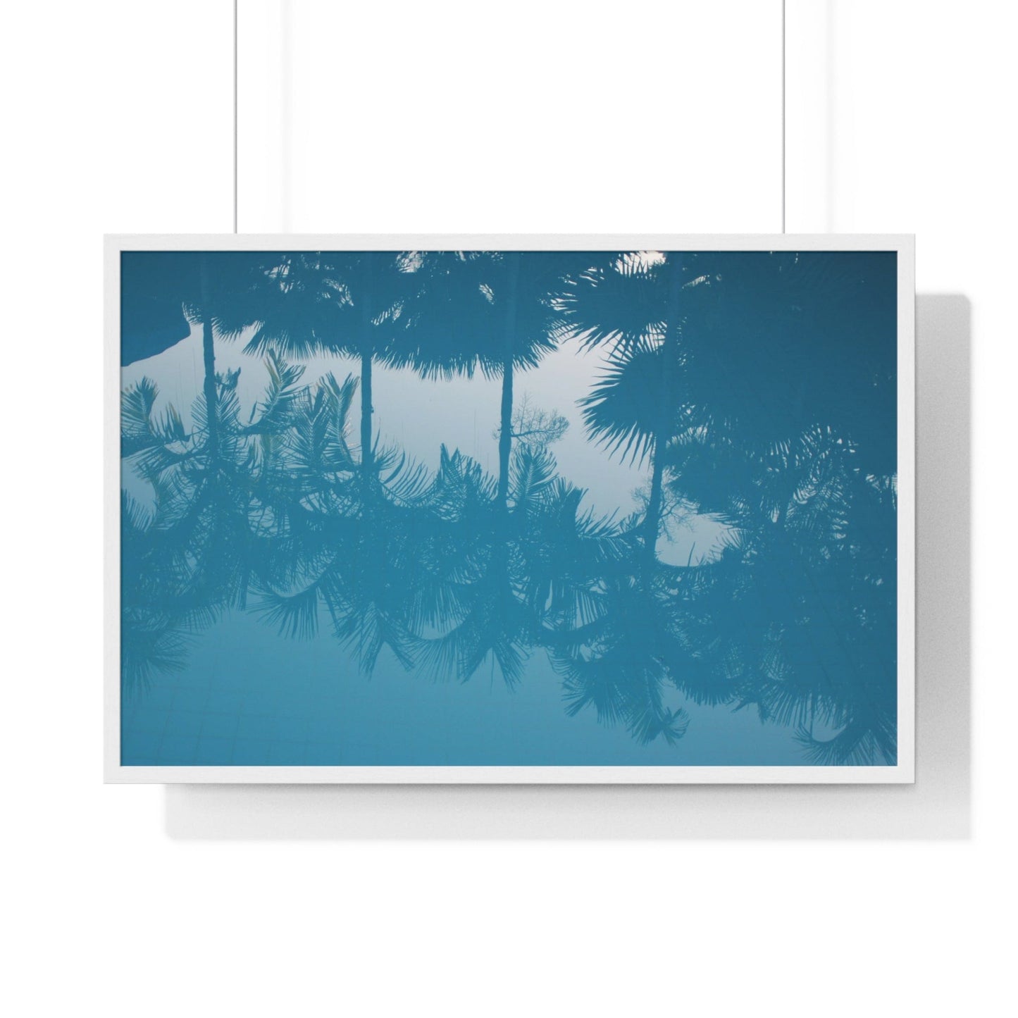 Poster 36″ x 24″ / White Tree Shadow In A Pool Framed Print