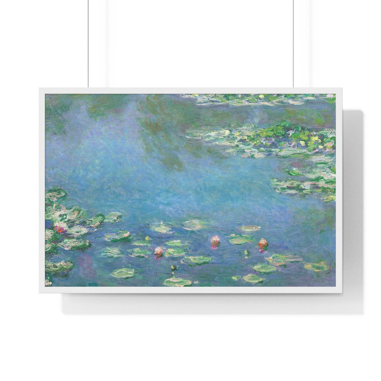 Poster 36″ x 24″ / White Water Lilies by Claude Monet, Framed Print