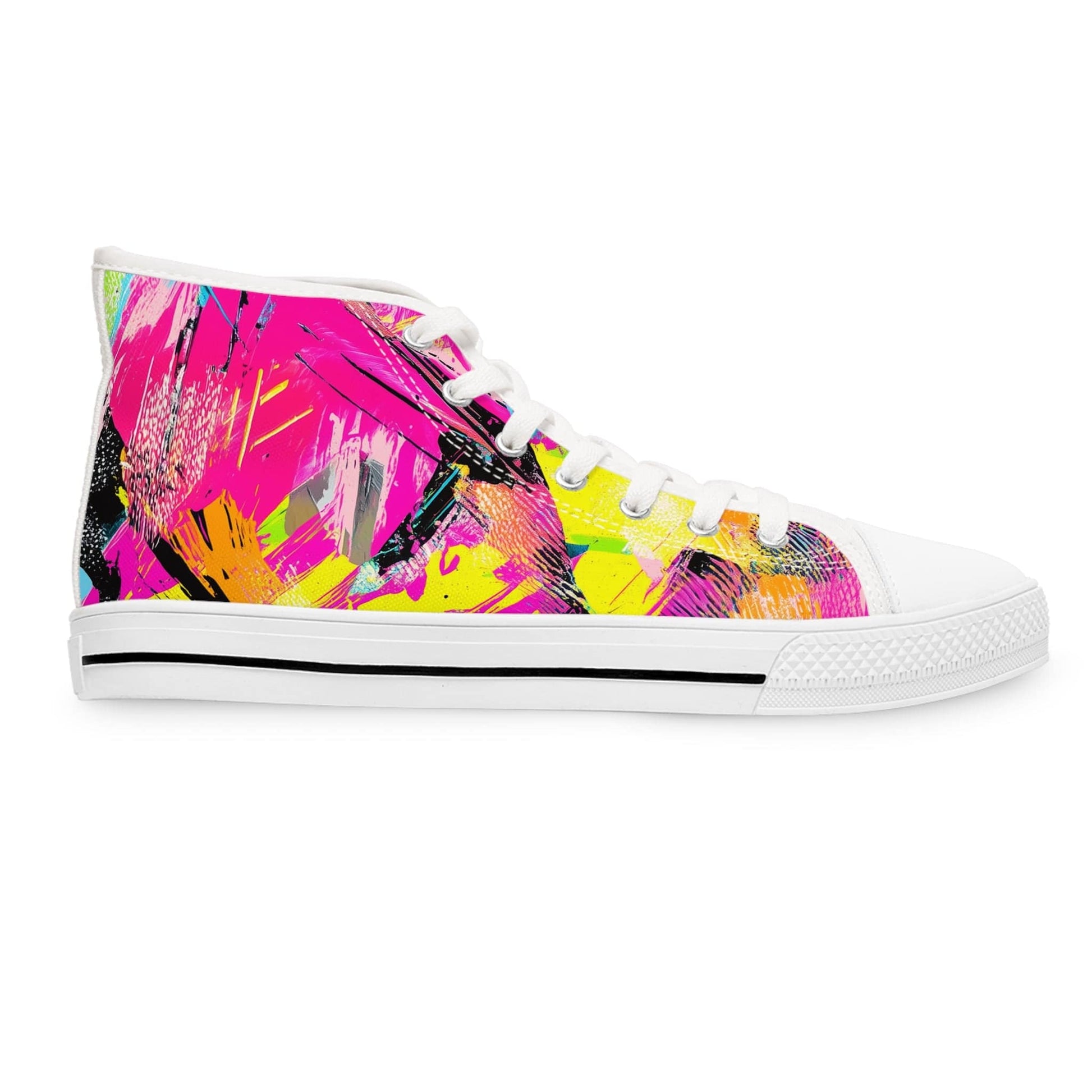 Shoes Abstract Pink Women's High Top Sneakers