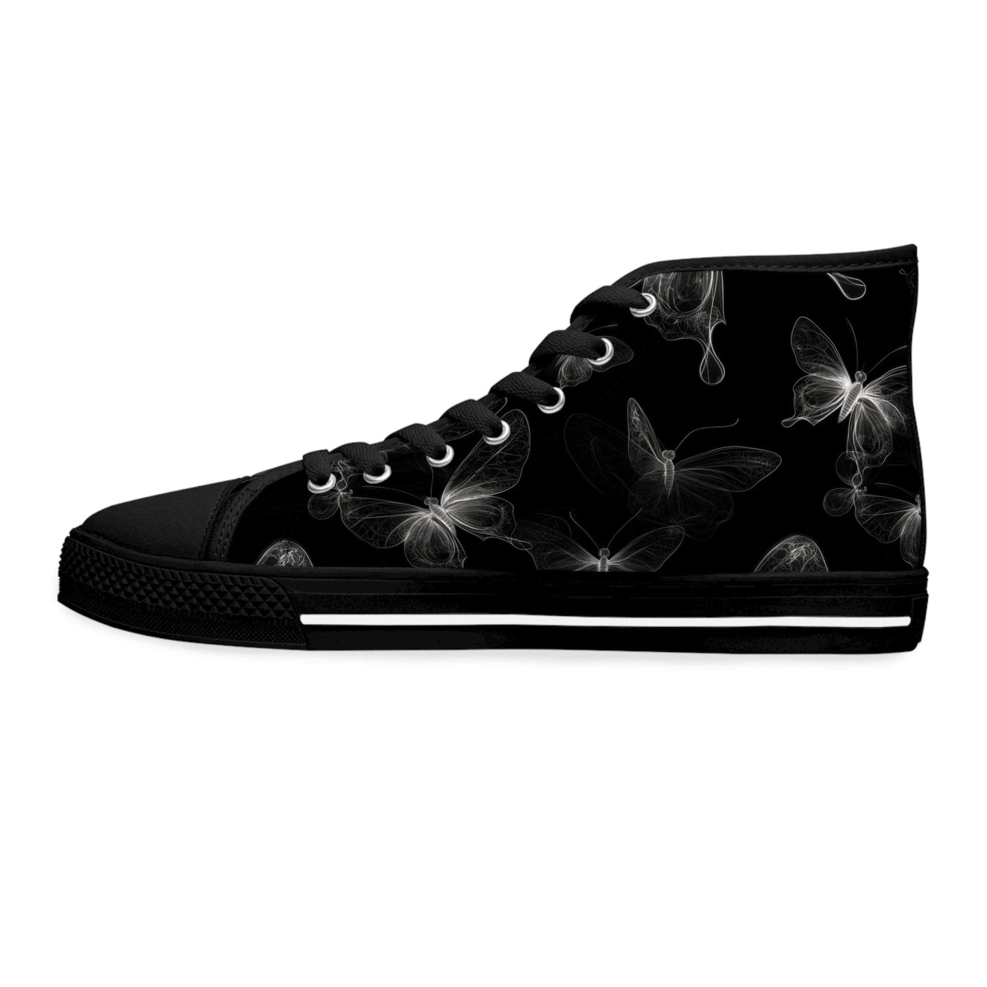 Shoes Butterflies In The Dark Women's High Top Sneakers