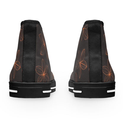 Shoes Floral Minimalism Women's High Top Sneakers